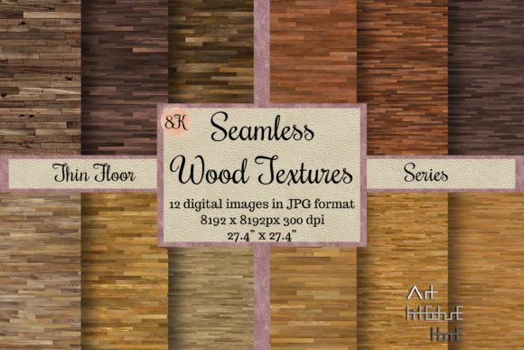12 Seamless Thin Wood Textures: 8K Plank Assets for Design