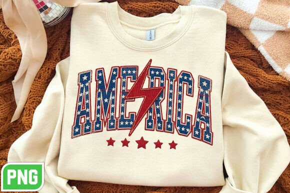 America Star Lightning Checkered PNG: Bold Design Asset