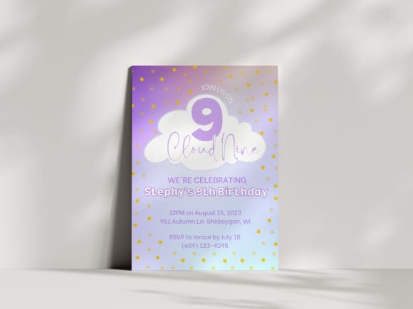 Editable Cloud 9 Girls Birthday Invite: A Designer's Guide