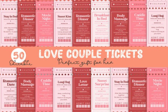 Editable Romantic Coupons: A Canva Template for Visual Storytelling