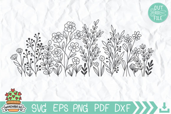 Elevate Your Designs with Hand Drawn Wildflower and Leaf SVGs
