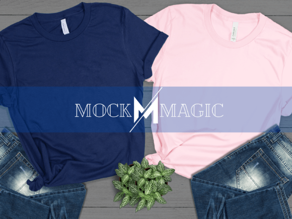 Navy & Pink Bella Canvas 3001 Mockup: Design Guide