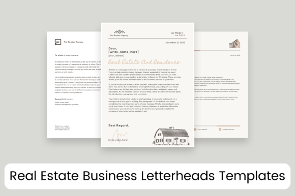 Real Estate Business Letterhead Template