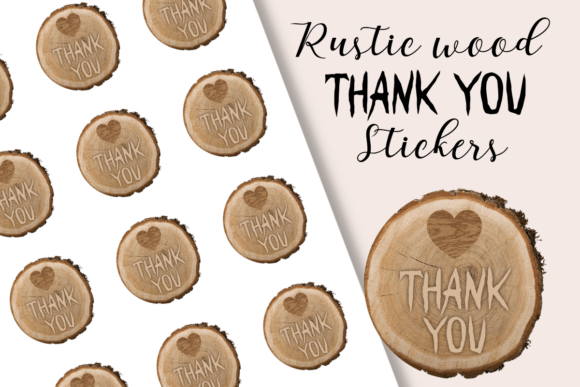 Rustic Wood Thank You Stickers: Design & Application