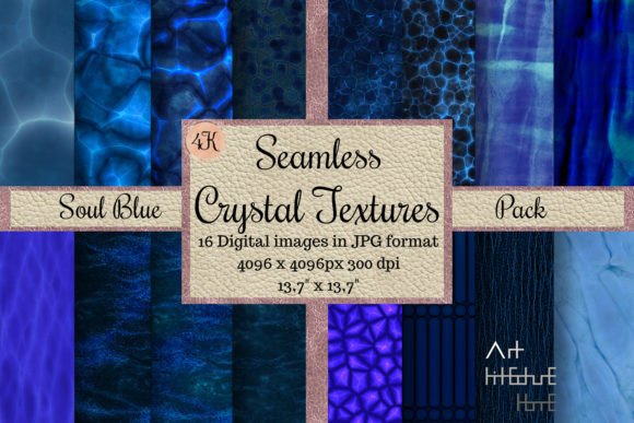 Seamless Crystal Textures - Soul Blue: Elevate Your Design Aesthetic