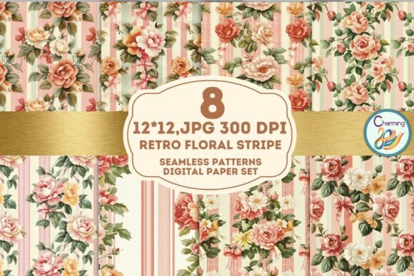 Seamless Paper: Retro Floral Stripe – A Design Asset Revival