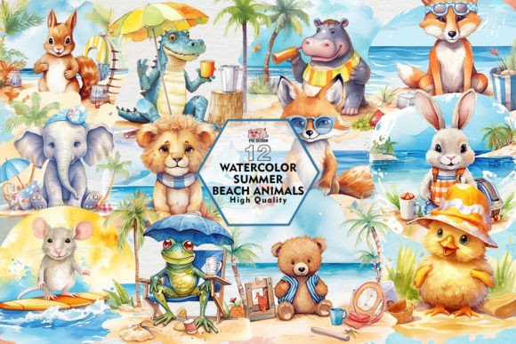 Watercolor Summer Beach Animals Clipart: A Designer's Guide
